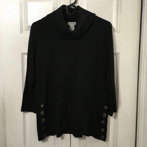 Multiples Black Cowl Neck Sweater